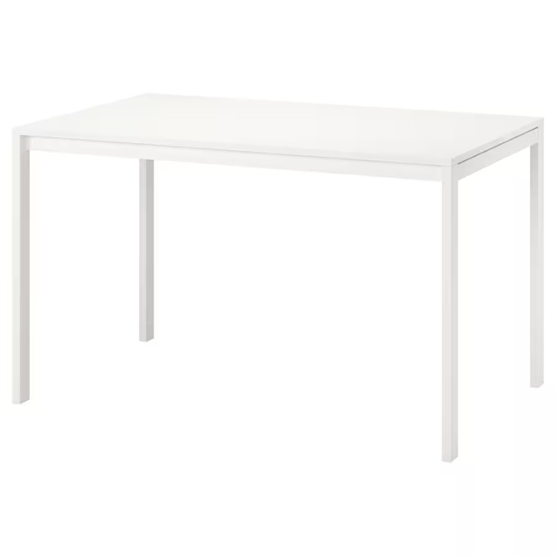 Table blanche ikea 125 x 75 
